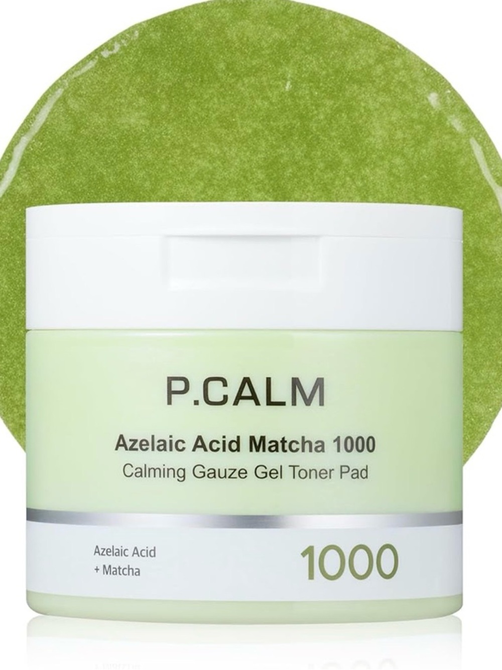 Korean Skincare P.Calm Azelaic Acid Matcha 1000 Calming Toner Pads